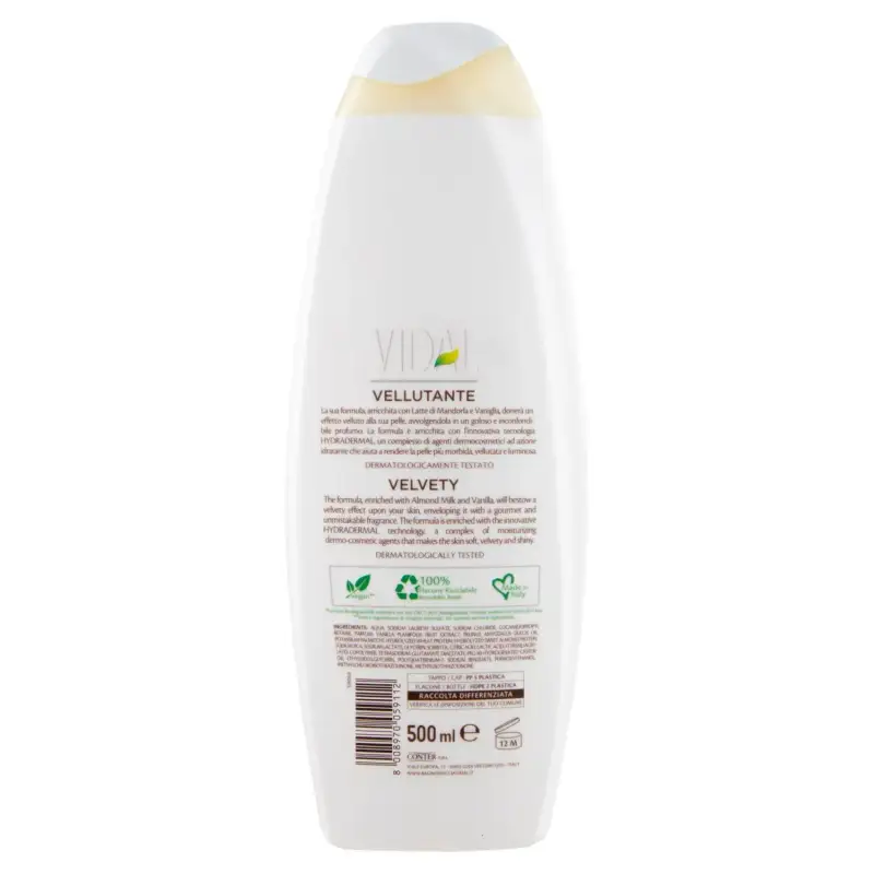 Vidal Gel de Dus Lapte si Vanilla 500 ml Bax 12 buc.